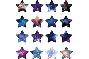25-Sheet Starry Sky Puffy Star Stickers (800 Stars)
