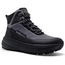 Men's Orthopedic Wide Waterproof Hiking Boots: Comfortable Plantar Fasciitis Diabetic Arch Support Trekking Walking Shoes, Orthotic Non Slip Outdoor Adventures Mid Ankle Boots for Foot and Heel Pain