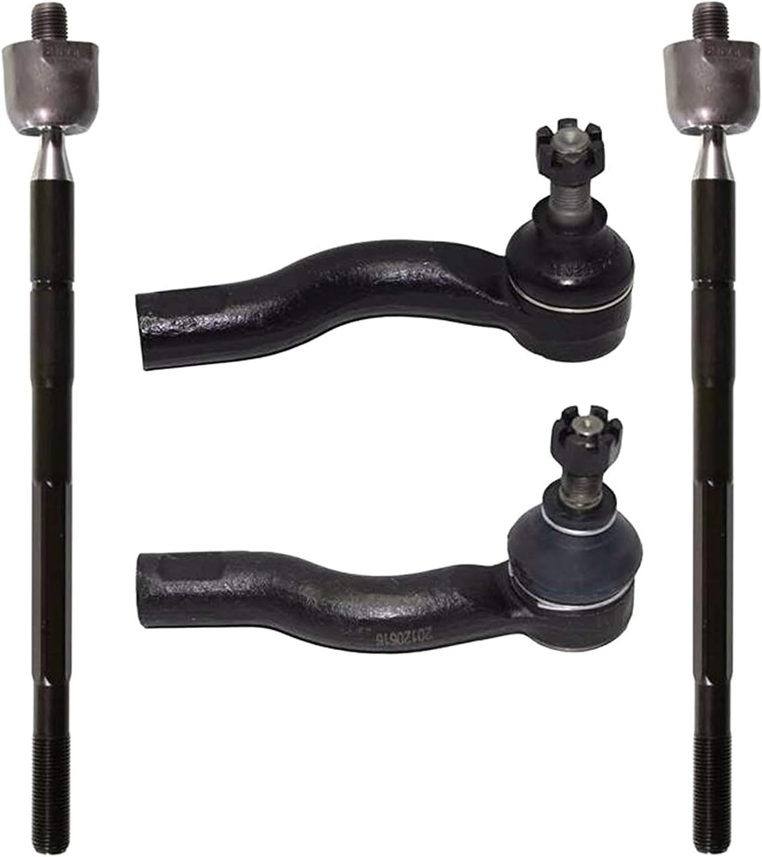 PartsW - 4Pc Steering Kit Outer Tie Rod End Inner Tie Rod End Left Right Side Fits Toyota Rav4 2001-2005 All Models