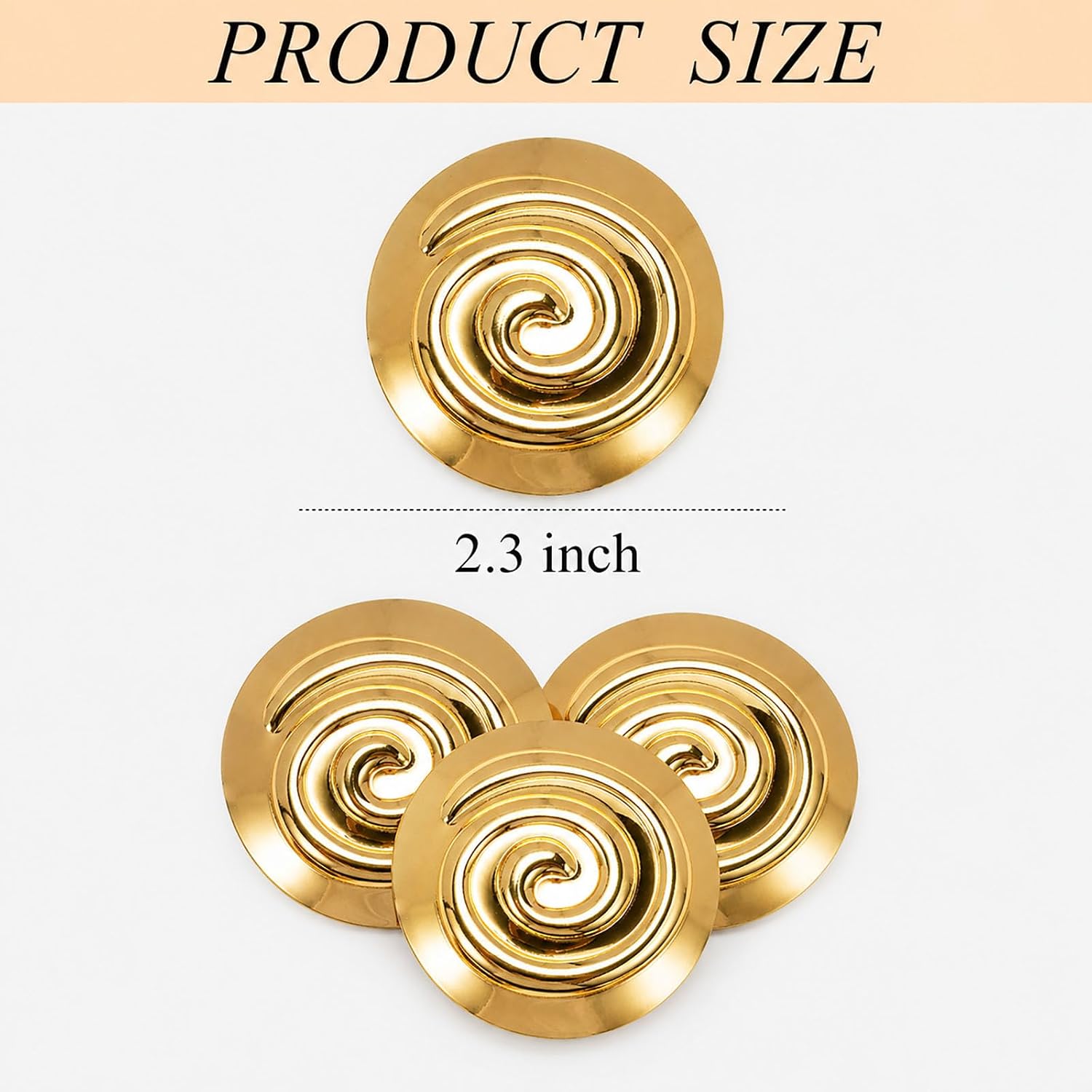 3PCS Greek Goddess Brooch Set for Women, Golden Spiral Pins for Princess Costume, Halloween Dress Up Accessories, Gold Metal Brooches for Greek Party, Cosplay & Christmas Gifts
