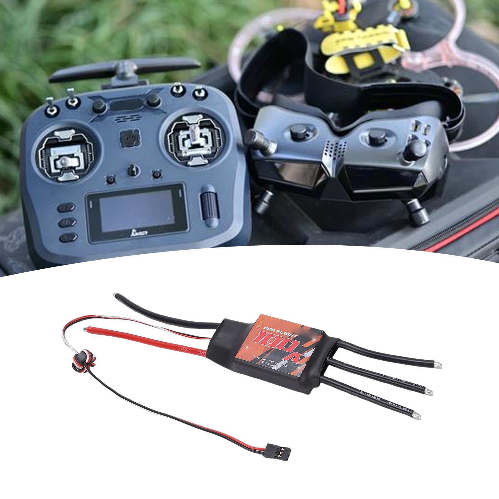 Sorandy 100A Bezszczotkowy Regulator Obrotów dla Modelarzy RC | Kontroler prędkości LiPo od 3 do 7 S, szczyt 130 A, oprogramowanie typu open source, uruchamianie jednym klawiszem dla