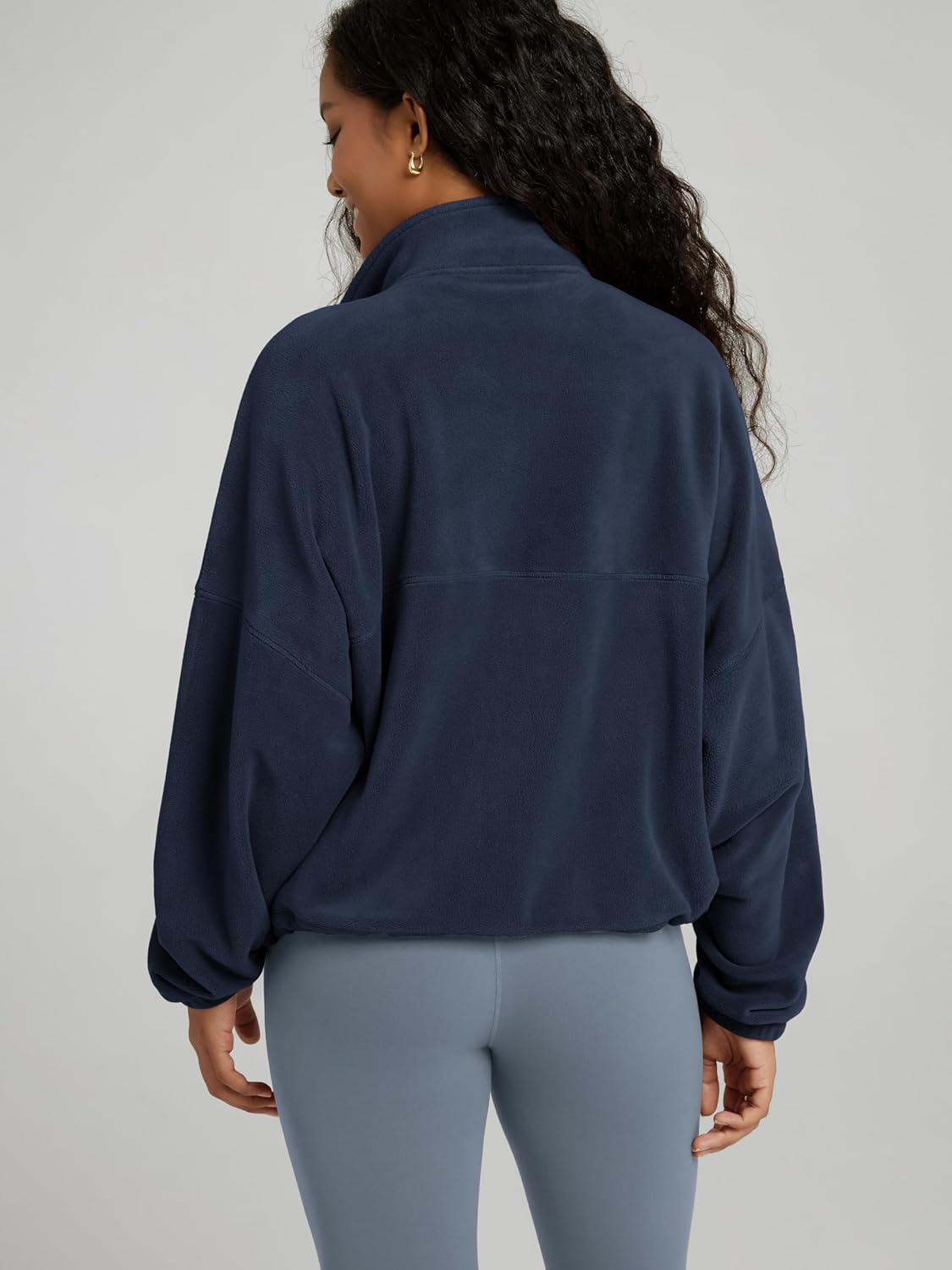 ODODOS Women's Polar Fleece Full-Zip Cinchable Jacket – Soft Warm Winter Layering Long Sleeve Outerwear with Pockets - Image 2