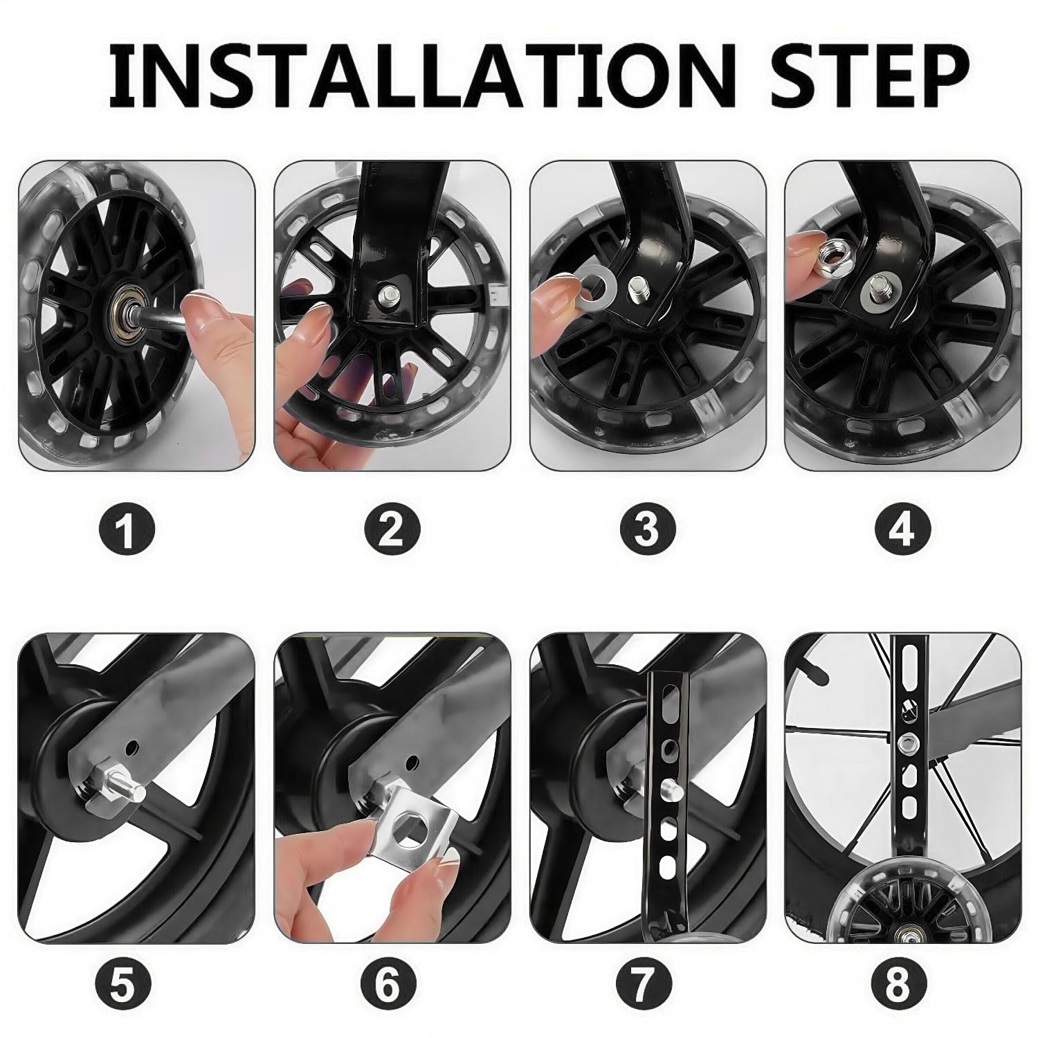 COPPIA ROTELLE PER BICI CAMBIO STABILIZZATORI RUOTA 14/16/18/20 BICICLETTE BIMBO