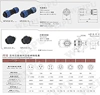 Vista 2 de Uonecn 3 unids SP13 IP68 conectores impermeables 2 Pin LED de alta potencia 2 pin enchufe de alimentación conector circular kit macho enchufe hembra