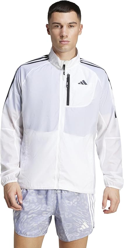 Amazon.co.jp: adidas Own The Run 3-Stripes Packable Running Jacket