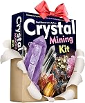 XXTOYS Crystal Mining Kit for Kids – Dig and Discover Real Gemstones, Crystals, and Minerals, STEM Geology Kit with Excavation Tools, Fun Educational Gift for Boys and Girls (Ages 6+)