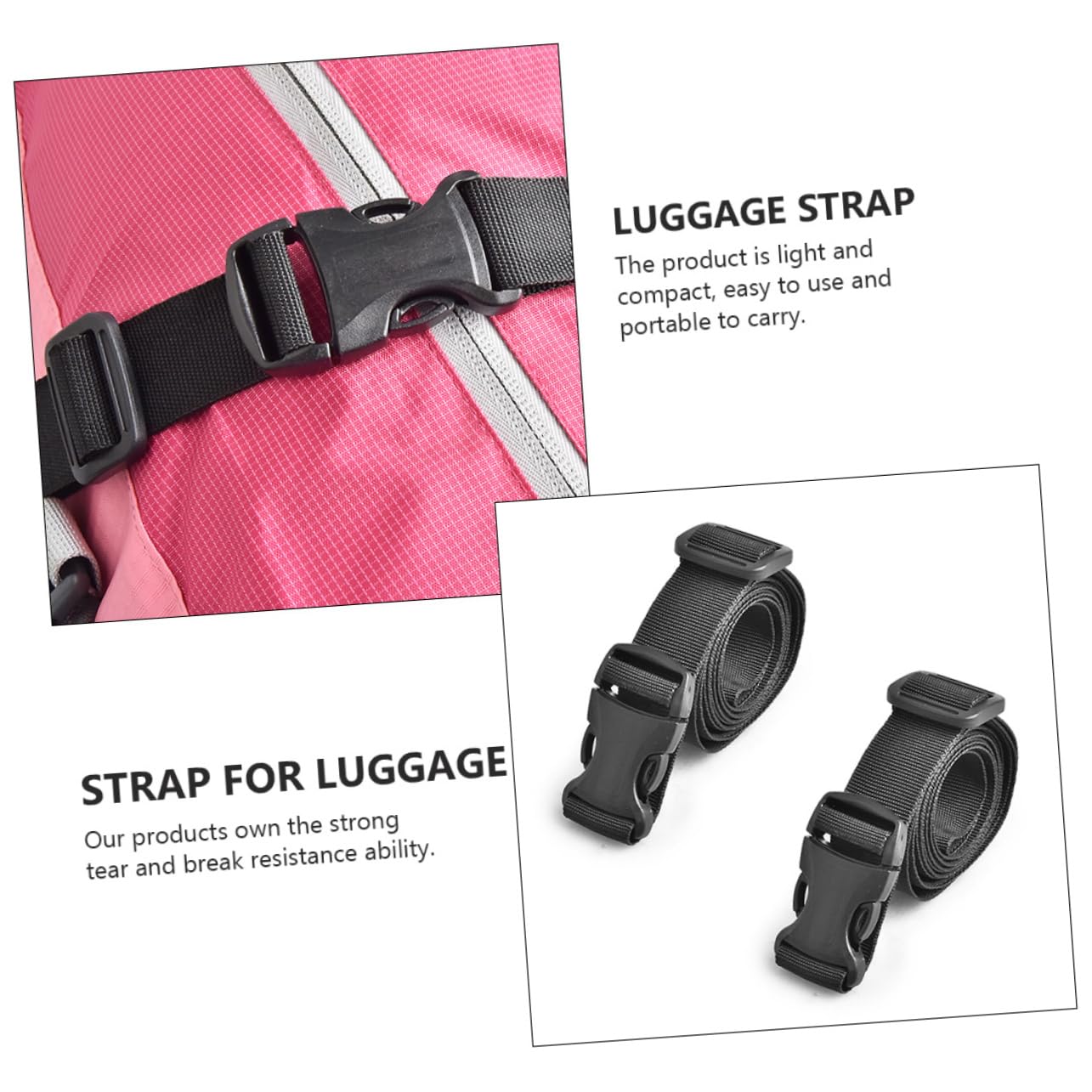 VALICLUD 12pezzi Cinghie Di Ancoraggio Per Bagagli Cinghie Di Fissaggio Resistenti Per Viaggi Tracolla Leggera e Compatta Per Luggage Tie down Strap