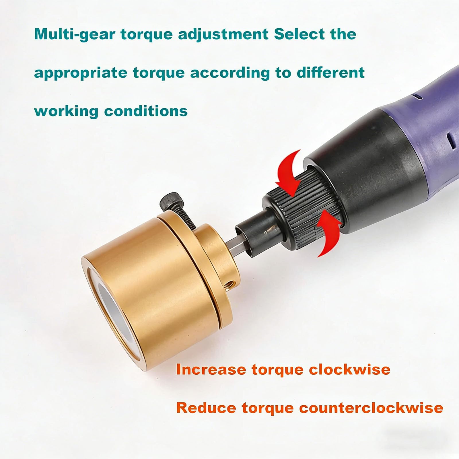 Strumento di tappatura manuale pneumatico elettrico per tappi a vite da 10-50 mm, velocità regolabile, funzionamento con un clic per un'efficiente sigillatura di bottiglie di plastica, 576 salviette