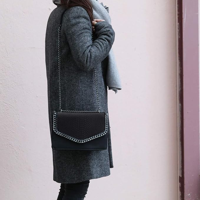 Sac Bandoulière Femme Ubaymax - Noir - BANANE - Réglable Chaîne