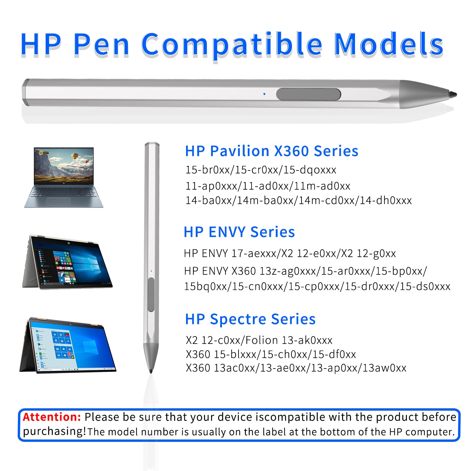 Amazon.com: Stylus Pen for HP Envy X360 Pavilion X360 Specter X360