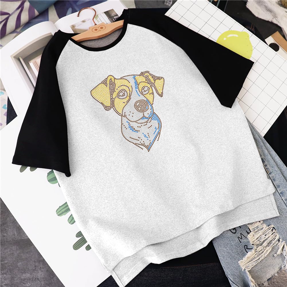愛犬アイロンシート♥1枚600円♥愛犬柄でお着物リメイク♥接着シール 送料無料 アイロンプリントシート ファンキードッグ 2枚セット