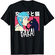 Kawaii Baka Cat Slap Funny Japanese Anime Meme T-Shirt