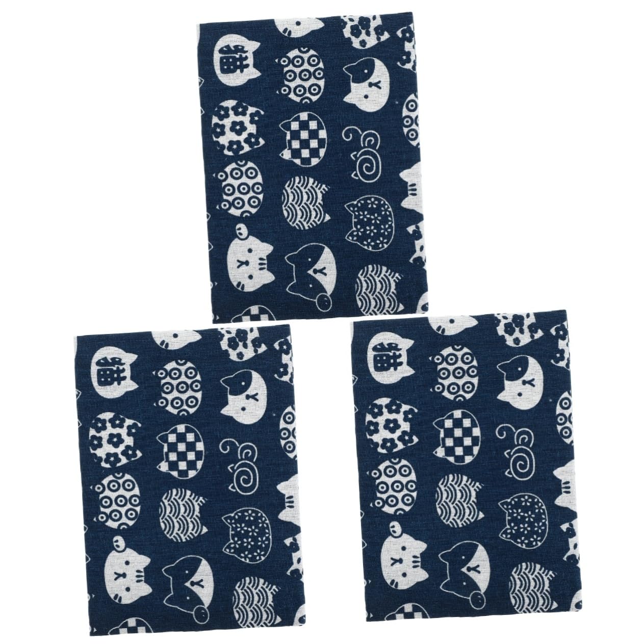 SEWACC 3piezas Cubierta Protectora De Libros De Tela Lavable Funda Decorativa Diarios y Notas Protección Ligera y Resistente Para Escuela y Uso Personal