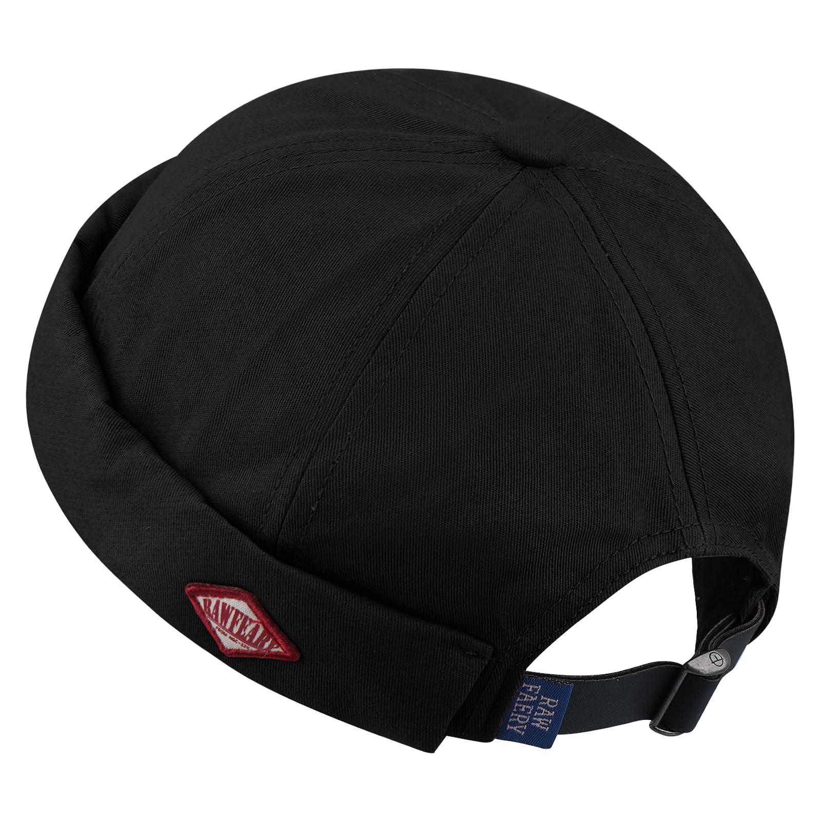 CLAPE Thick Cuff Brimless Caps for Men Washed Cotton Retro Worker Hat Rolled Cuff Harbour No Visor Sailor Fisherman Leon Hat