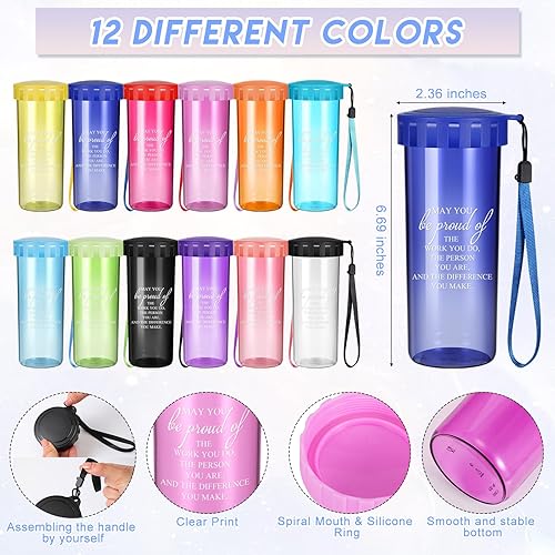 Miniatura 8 de Rtteri 12 botellas de agua inspiradoras de 15 onzas, regalos de agradecimiento para empleados, regalos de equipo, personal y compañero de trabajo,