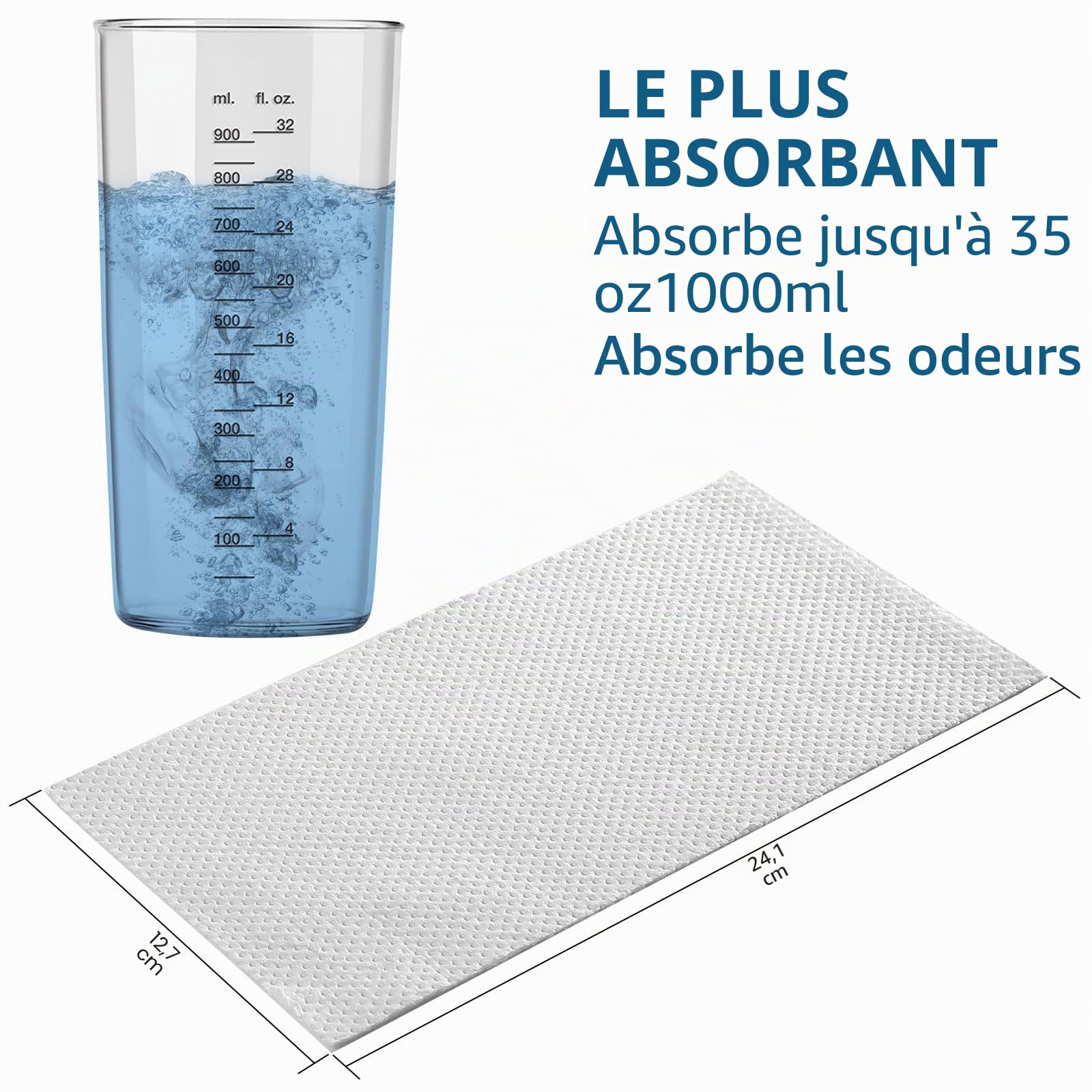 Doublures de chaise percée avec coussinets absorbants | 100 sacs + 100 coussinets pour chaise de chevet et toilettes | Ajustement universel