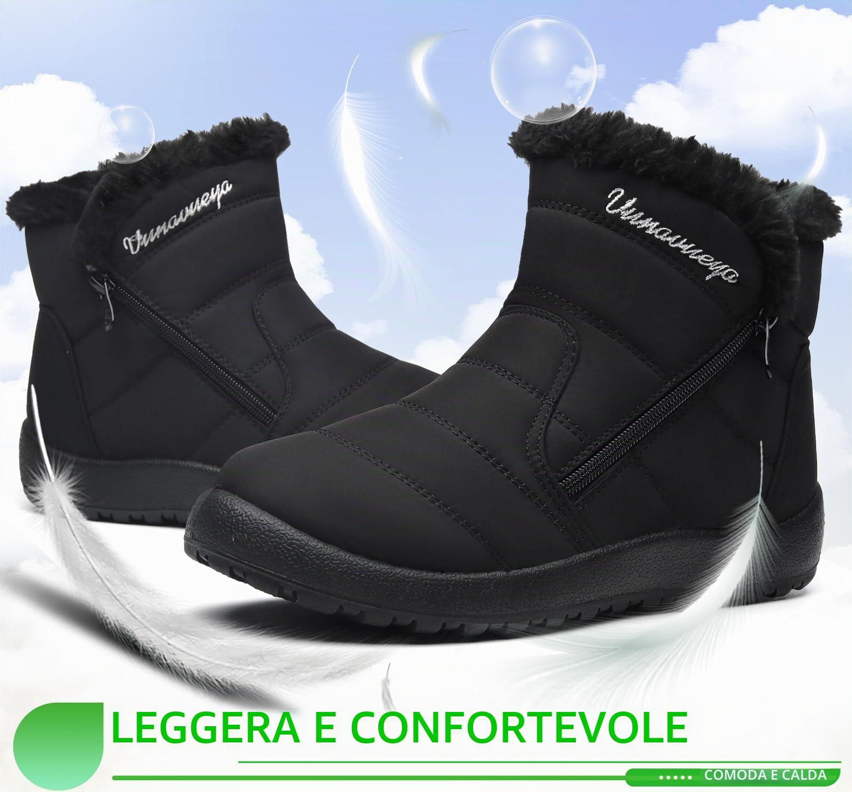 Stivali Donna Stivaletti Invernali Scarpe da Neve con Imbottitura Calda Stivali alla Caviglia Caldo Boots Scarpe 35-42