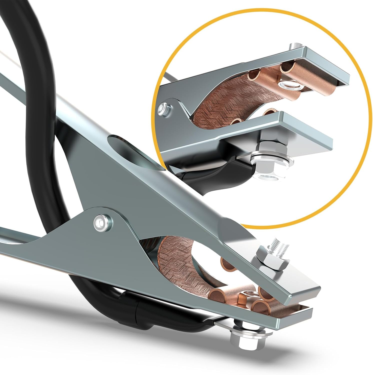 TOOLIOM 160A Welder Gound Clamp-Dinse 10-25 Connector Earth Copper Grip Clip Clamp for TL-135STL-135M
