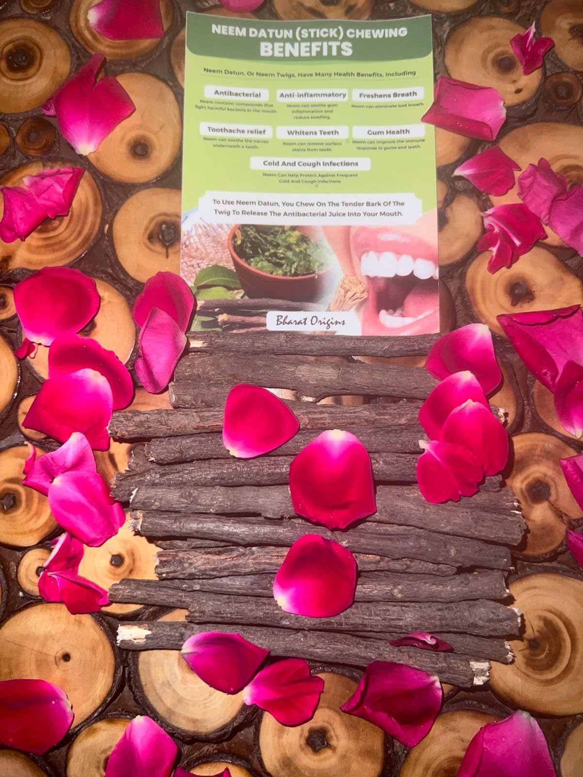 Natural Organic Neem Datun Sticks | 20 Pcs Herbal Teeth Cleaning Twigs | Ayurvedic Neem Chew Sticks for Oral Care | Bad Breath & Gum Health | Plastic-Free Toothbrush Alternative | Eco-Friendly-image-6