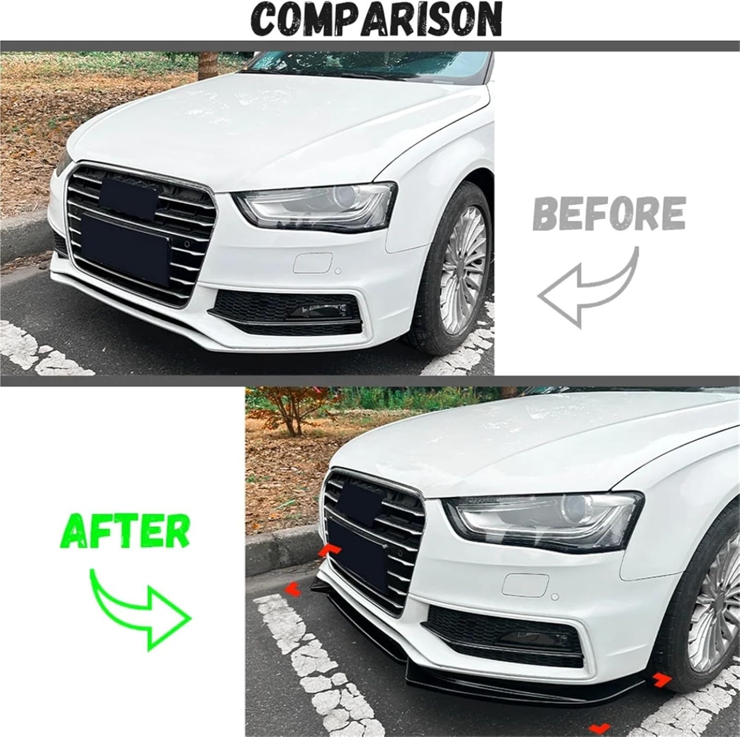 Car Front Bumper Lip Splitter Diffuser Shovel image 2