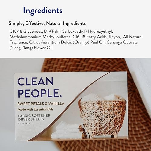 Miniatura 5 de Clean People - Sábanas suavizantes de telas naturales, a base de plantas, ecológicas, suavizan y eliminan naturalmente la adherencia estática,