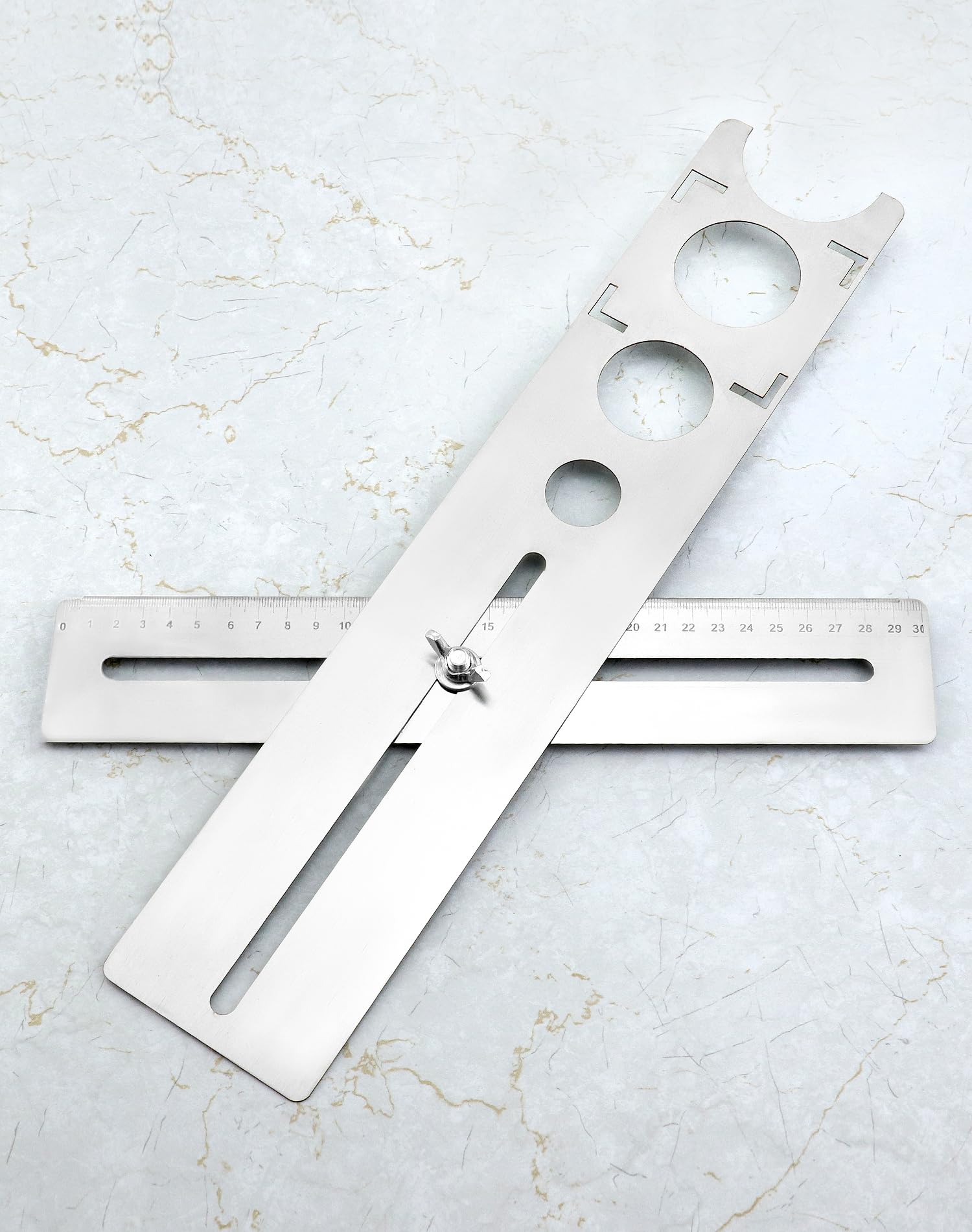 QWORK® Localizzatore di fori per piastrelle, acciaio inossidabile, 25/40/45 mm