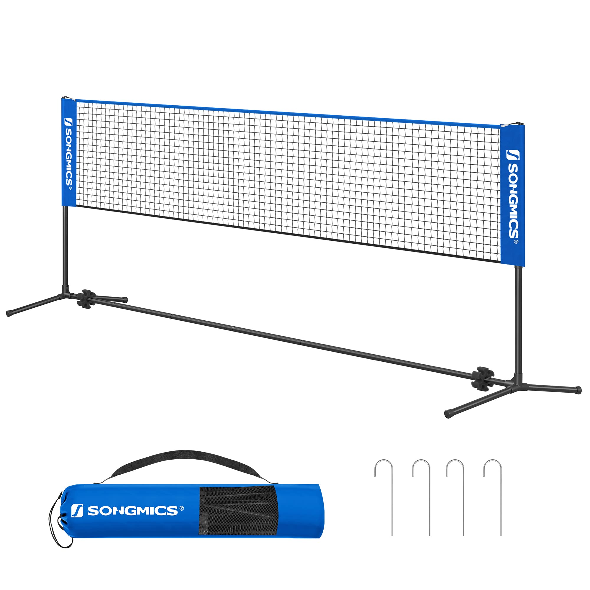 3 m Badminton Net, Volleyball Net, Adjustable Poles Height, Portable Set for Tennis