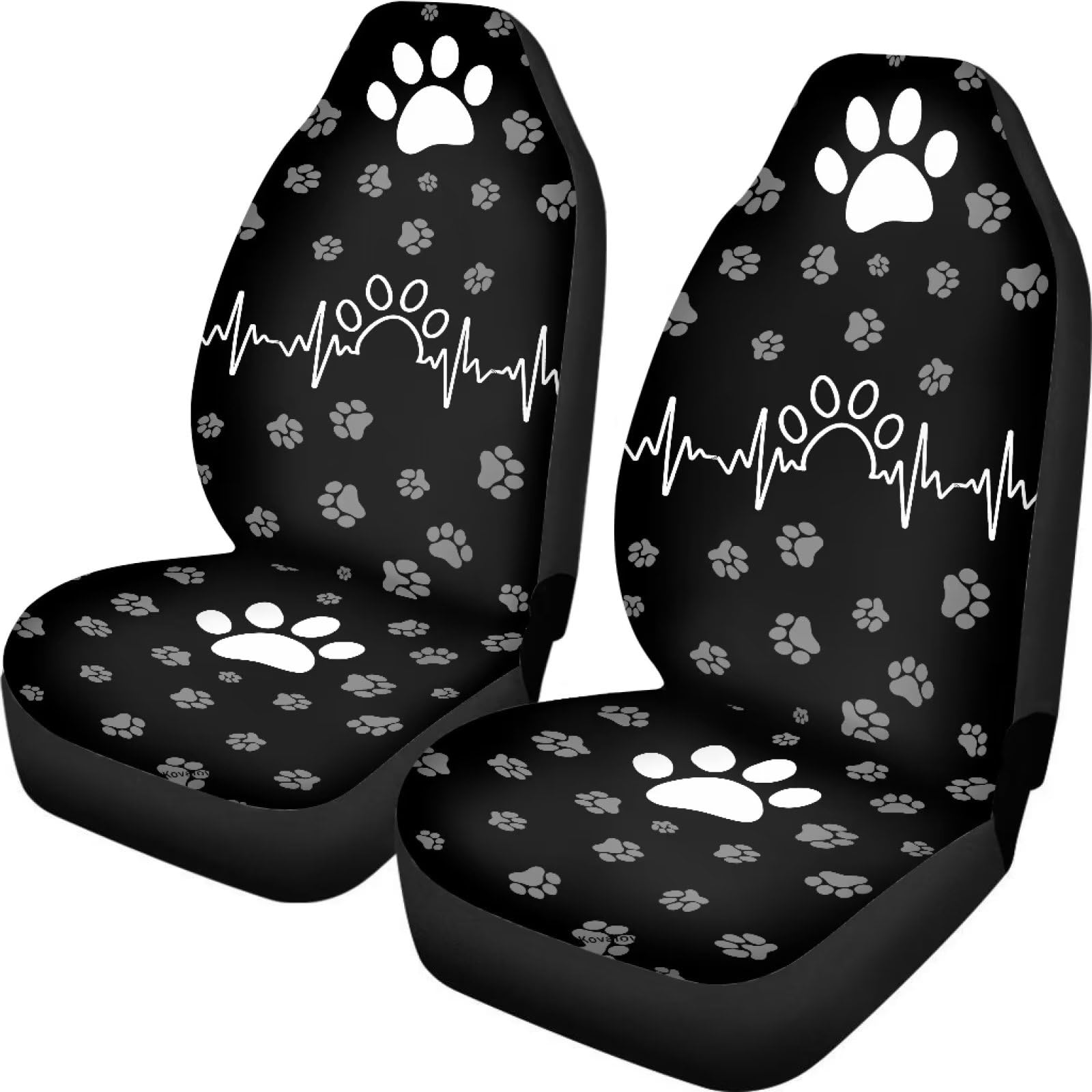 Dog Pomeranian Print Pattern Universal Fit Car Seat Cover