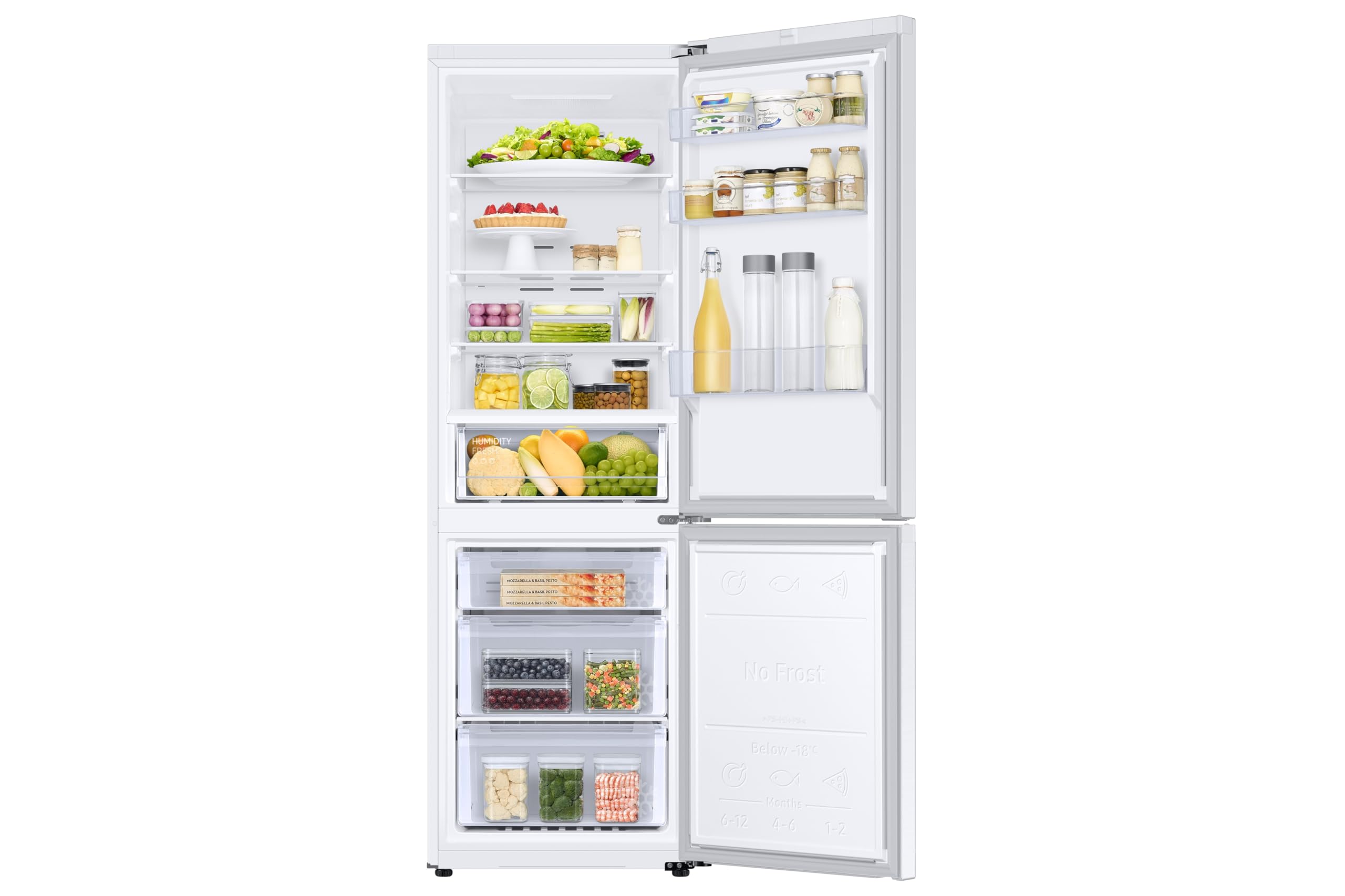 Samsung Frigorífico Combi AI 185.5cm All Around Cooling 344L Clase C Blanco RB34C600CWW/EF [Clase de eficiencia energética C]