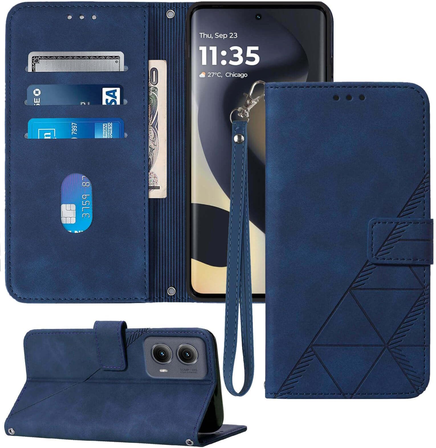 HAOYE Leder Hülle für Motorola Moto Edge 30 neo/Edge 30 Lite, Premium PU/TPU Folio Schutzhülle HAOYE Leder Hülle für Motorola Moto Edge 30 neo/Edge 30 Lite, Premium PU/TPU Folio Schutzhülle
