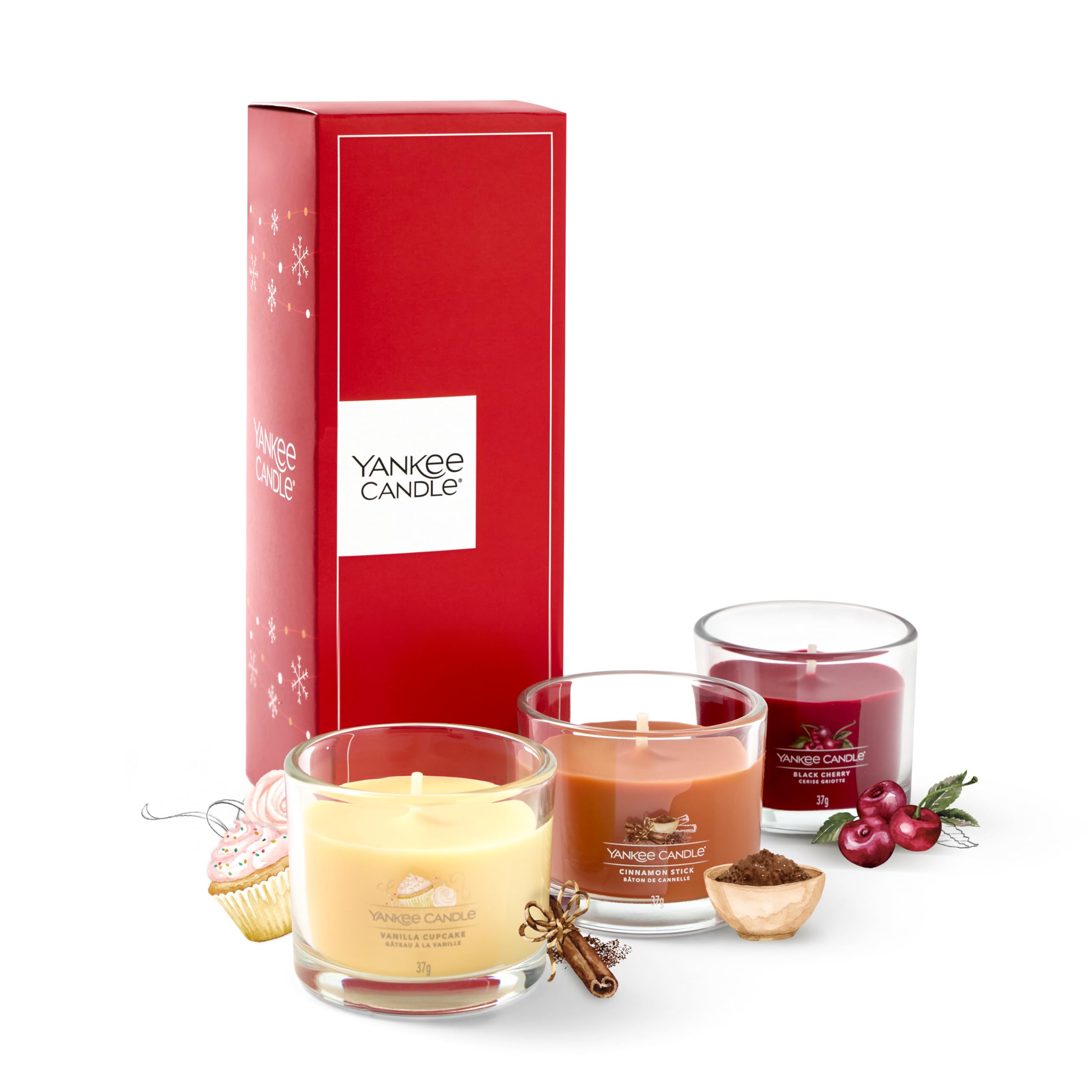 Yankee Candle Scented Candles Gift Set | 3 Scented Mini Filled Votive Candles | Soy Blend Wax Mix | Perfect for Women