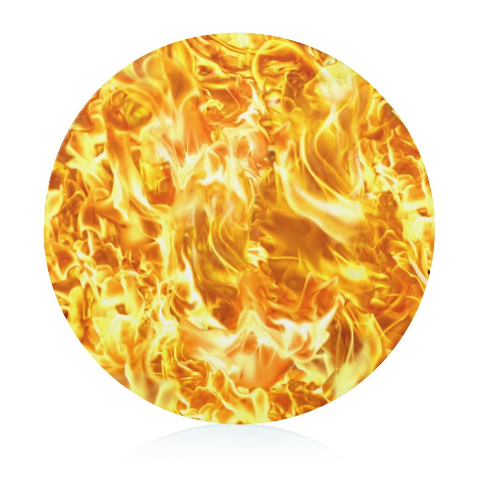 Planche à découper en verre trempé 20 cm antidérapante Flamme