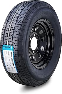 Free Country Trailer Tire Wheel Assembly ST225/75R15 10-Ply E 117M 6 Lug on 5.5" PCD Black Mod Rim