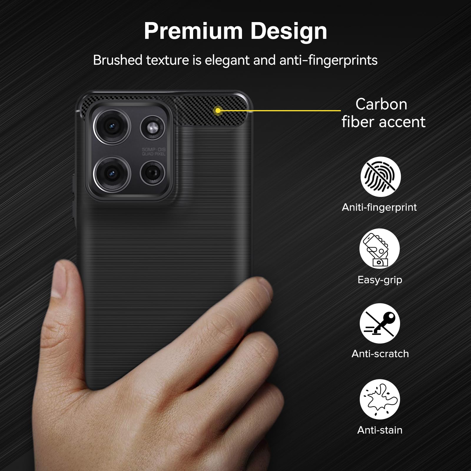iVoler Etui do Motorola Moto G75 5G z 2 szt. szkło hartowane, [Odporny na wstrząsy wojskowy] Ochronna obudowa, cienka miękka silikonowa TPU odporna na odciski palców odporna na zarysowania obudowa,