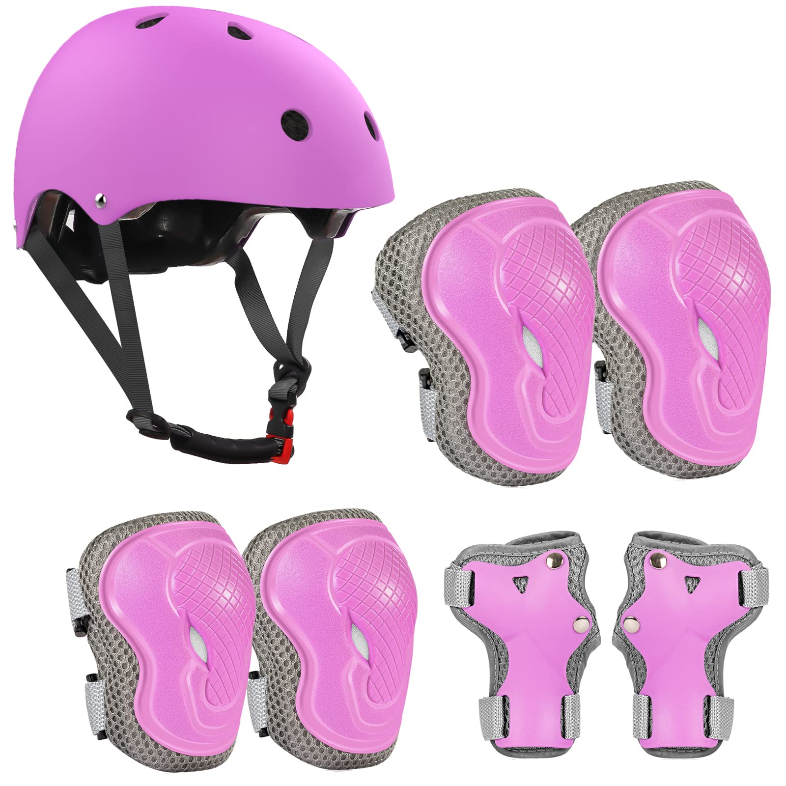 Toddler Helmet and Pads for 2-8 Years Adjustable Kids Bike Helmet Knee Elbow Pads and Wrist Guards for Skateboarding Roller Blading Scooter Riding Bicycling Skating and More