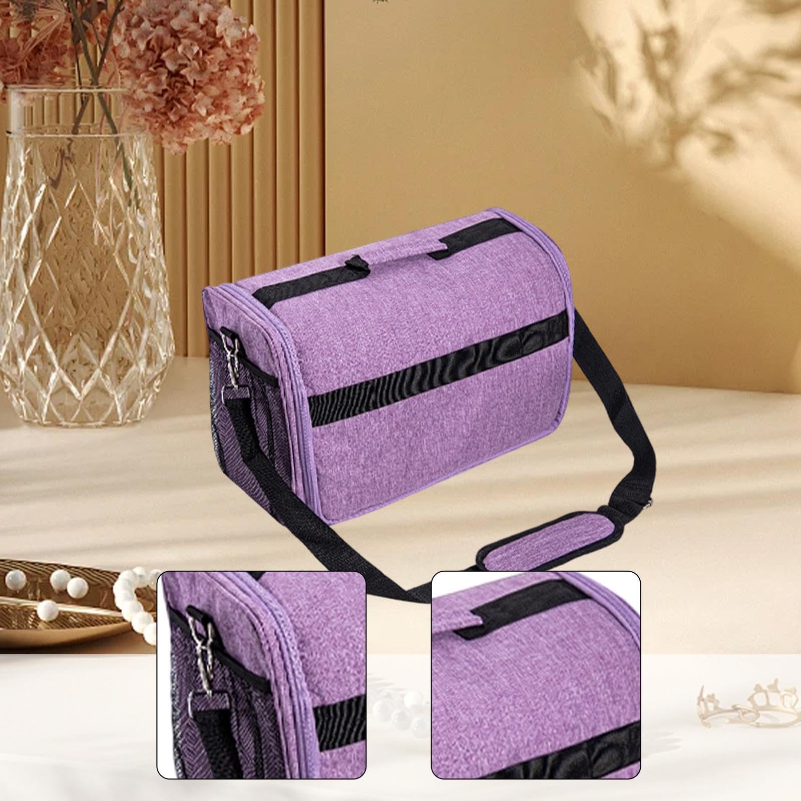 rockible Custodia protettiva per macchina da taglio, versatile, portatile e leggera, con tracolla, borsa tote per l'aula, Viola