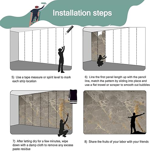 Vista 33 de Papel tapiz de tela de mármol dorado con textura abstracta, mural para sala de estar, 180 x 115 pulgadas (no se puede despegar ni pegar)