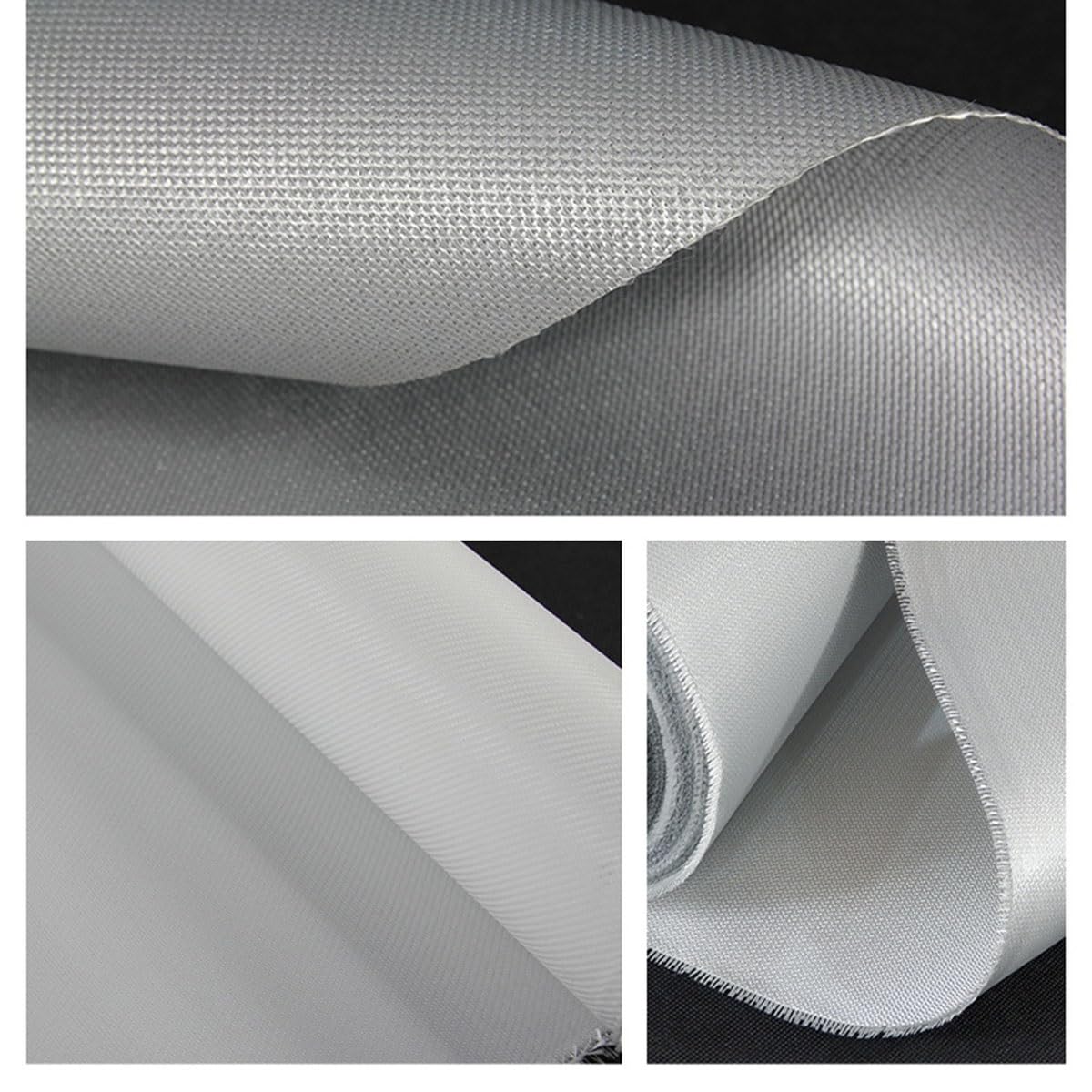 Tela De Fibra De Vidrio Recubierta De Silicona Tejido | Ignífugo De Alta Temperatura, for Mantas De Soldadura(1.2m x 5m x 0.5mm)