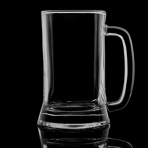 Miniatura 9 de Burns Glass Juego de 2 vasos de cerveza clásicos alemanes de 16 onzas, vasos de cerveza grandes pesados con asa, taza de cerveza tradicional