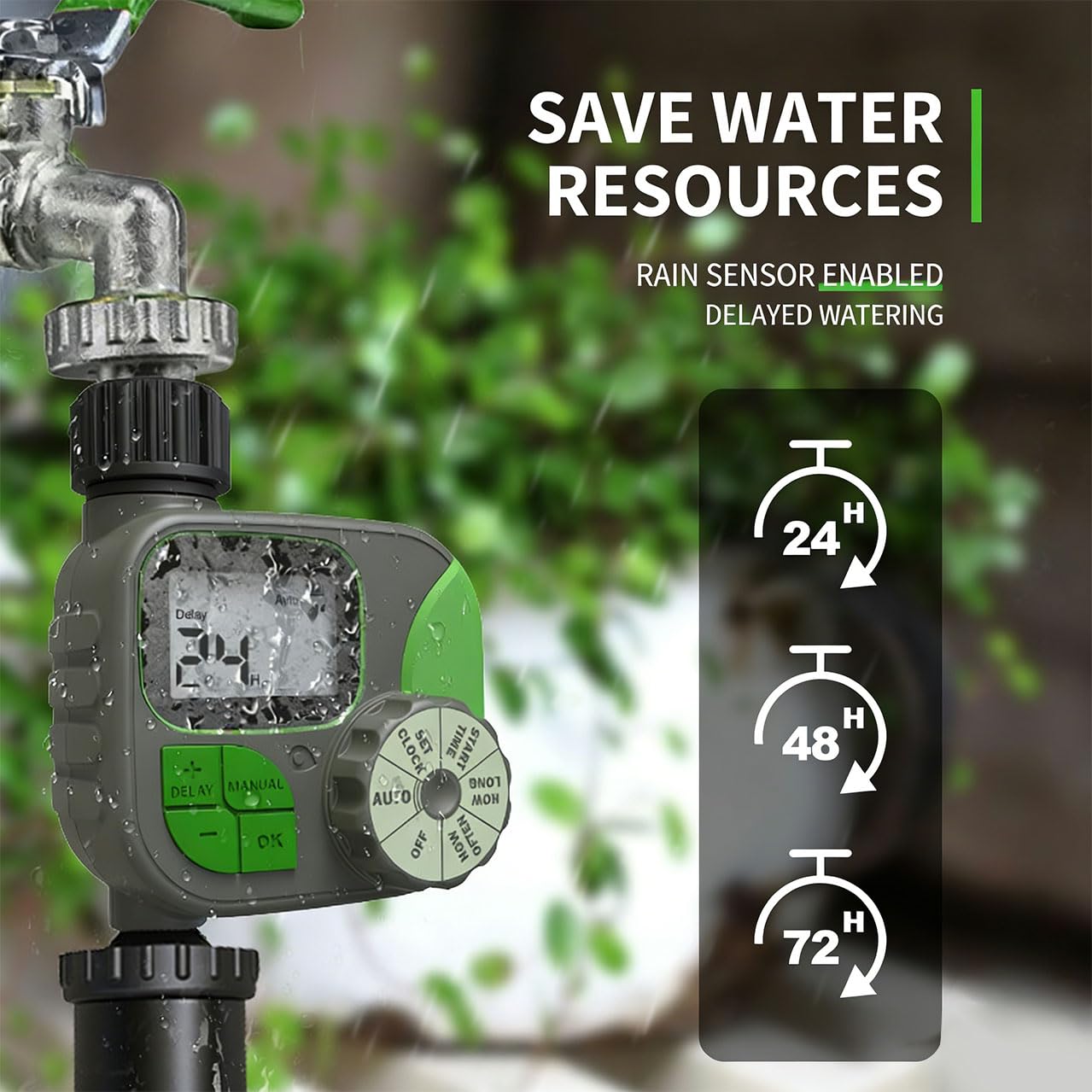 Timer Europeo per irrigazione Intelligente con impostazioni per la conservazione ' Acqua del Giardino Struttura irrigazione a Goccia