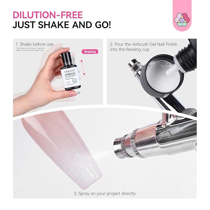 Esmalte en gel Airbrush SAVILAND 20 ml blanco miniatura 7