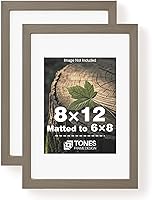 Vista 30 de Portarretratos de madera de 5 x 7 pulgadas, marco de fotos de 5 x 7 pulgadas, mate a acabado de chapa de madera de 4 x 6 pulgadas, color marrón