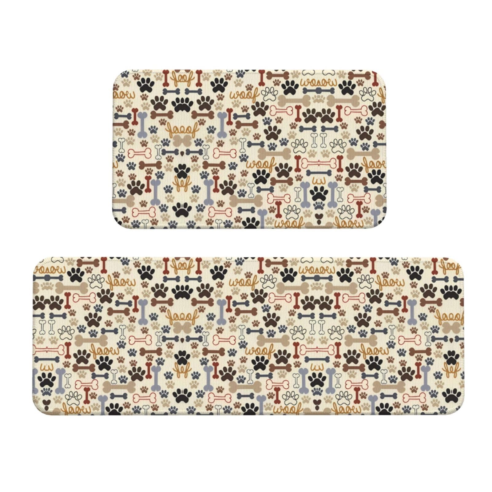 Alfombrillas de cocina con huellas de perro, ideales para un lavadero o entrada siempre limpios
