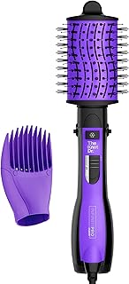 INFINITIPRO BY CONAIR The Knot Dr. All-in-One Dryer Brush, Wet/Dry Styler, Hair Dryer and Volumizer, Black/Purple