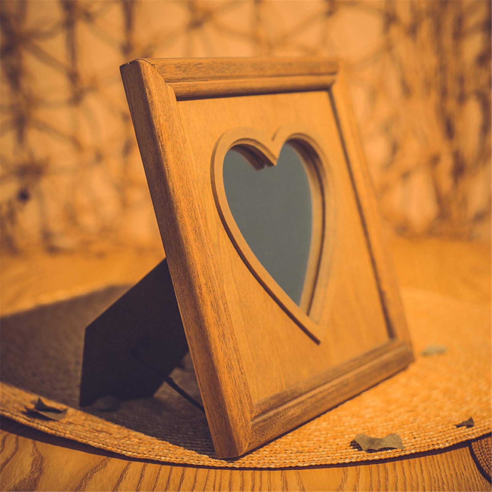 Amazon.co.jp: フォトフレーム 写真立て 木製ハート型の写真映像表示