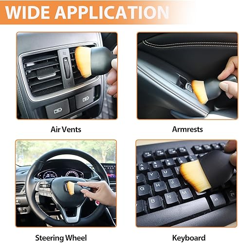 Miniatura 3 de Automotive Interior Dusting Brush Car Duster Brush Interior, Car Detailing Brush Car Interior Cleaning Brush for Air Vents, Dashboard, Leather,