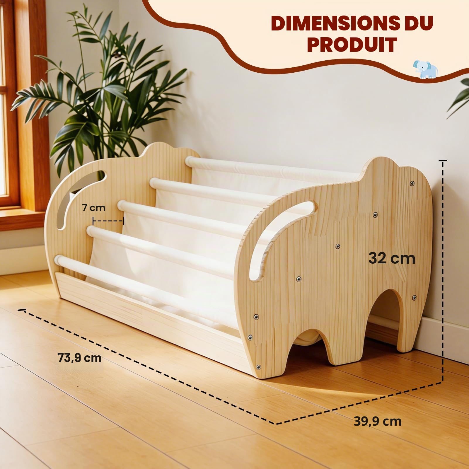 Wdmiya Bibliothèque Enfant Bois – Étagère Livres Montessori, Rangement Livres Enfants, Présentoir Livres Face Avant, Meuble Chambre Enfant, Cadeau Garçon Fille