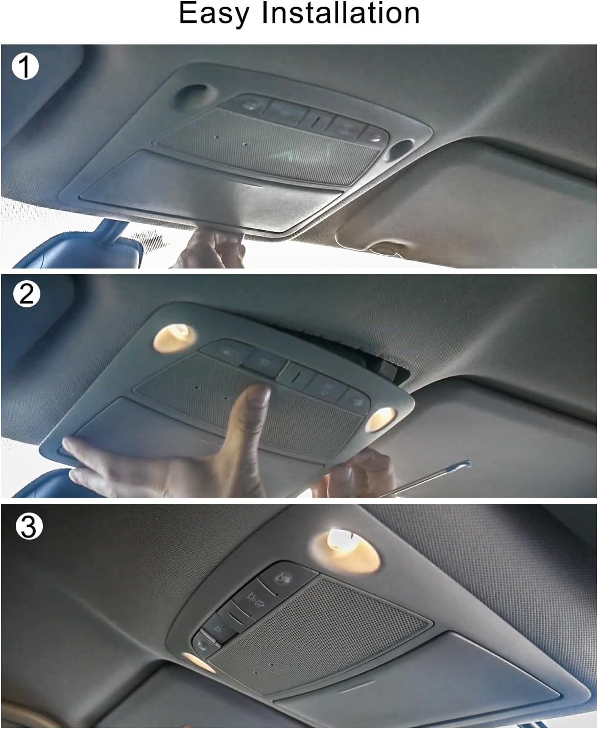 ULZOZN Console Map Reading Light Lamp Fit for Nissan Sentra 2013-2015 Altima 2013-2018 Leaf Battery EV 2016-2017 Replace 26430-C990D,Car Interior Overhead Map Reading Light