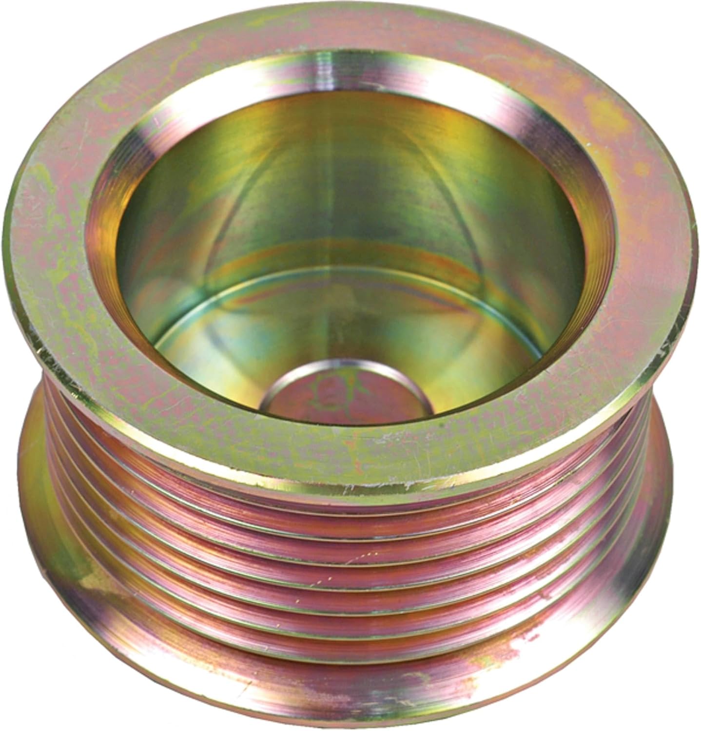 DB Electrical 208-52001 Pulley Compatible With/Replacement For Arrowhead AND5034 2.362" Groove OD, Serpentine Type, 0.669" ID, 8 Groove, 1.091" Nut Recess, 2.614" OD, Solid Pulley Type, 38mm Thickness