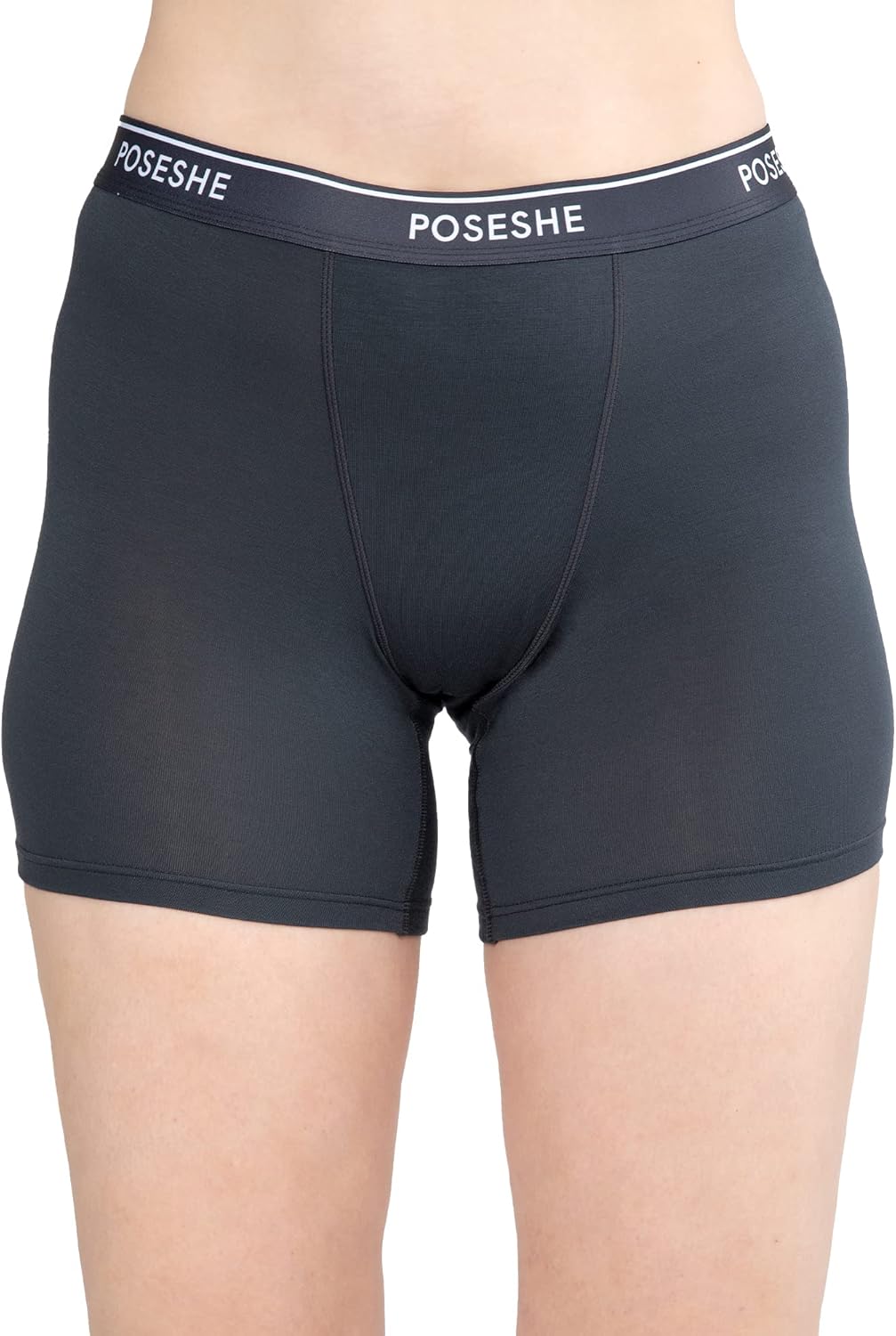 POSESHE Women's Boxer Briefs 6" Inseam, Ultra-soft MicroModal Boyshorts Underwear S-5XL